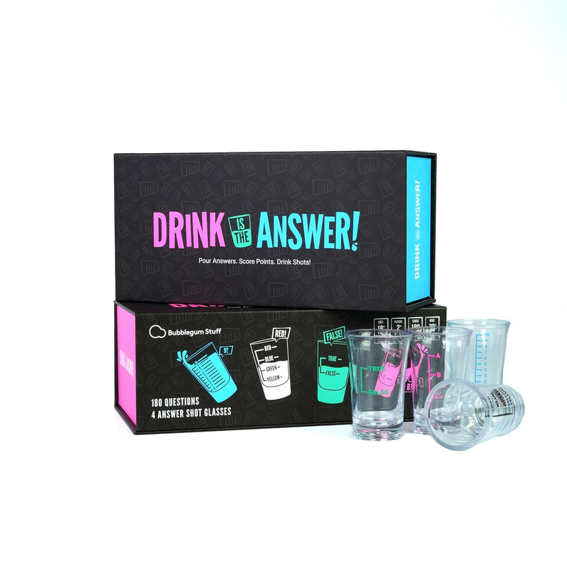 Drink Is The Answer Trivia Game Drinking Game Party Game Pour Answers Score Po