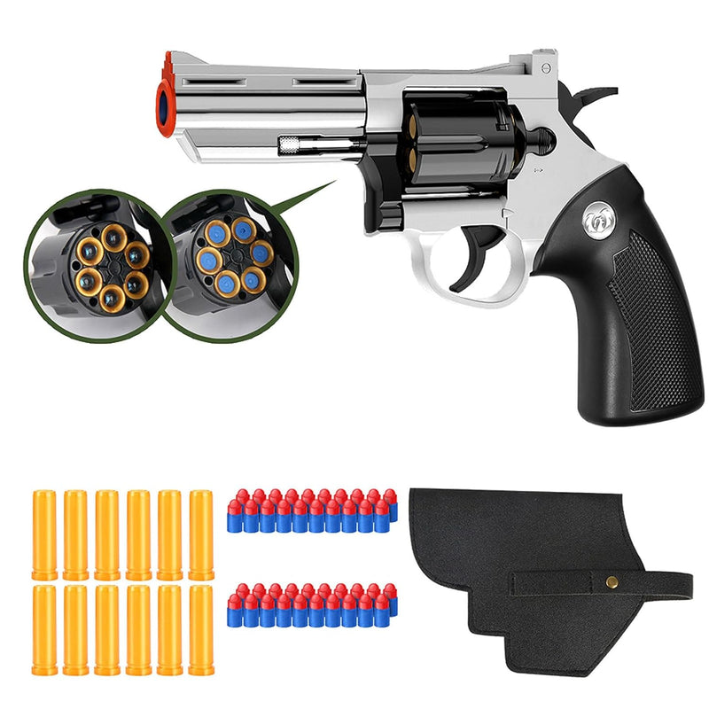 Toy Gun?Soft Bullet Revolver, Game Slingshot Toy Gun, Foam Blaster With Spo
