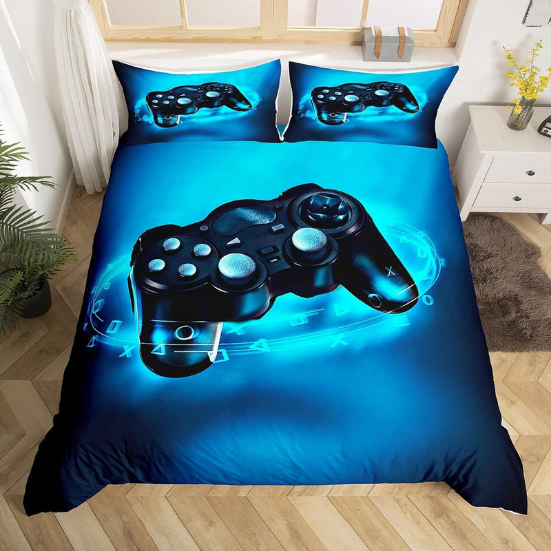 Gamer Bedding Set Full Size For Kids Boys Game Room Decor Gaming Comforter Cov