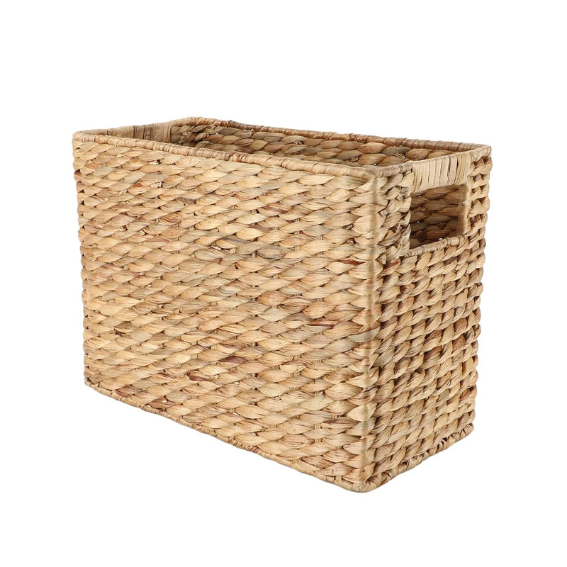 Natural Water Hyacinth Storage Basket With Built-In Handles Stair Basket Magazin