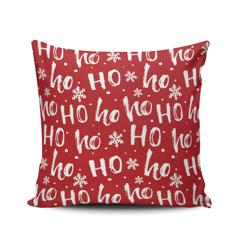 Throw Pillow Cover Hohoho Christmas Red Decorative Pillowcase Cushion Case Dou