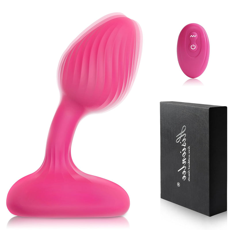 Vibrating Butt Plug Anal Butt Plugs Sex Toy Vibrator Dildo Sex Toys For Women Clitoris G Spot Remote Control Clit Anal Stimulator With 10 Powerful Vibrations Anal Vibrators For Couples (Rose Red)