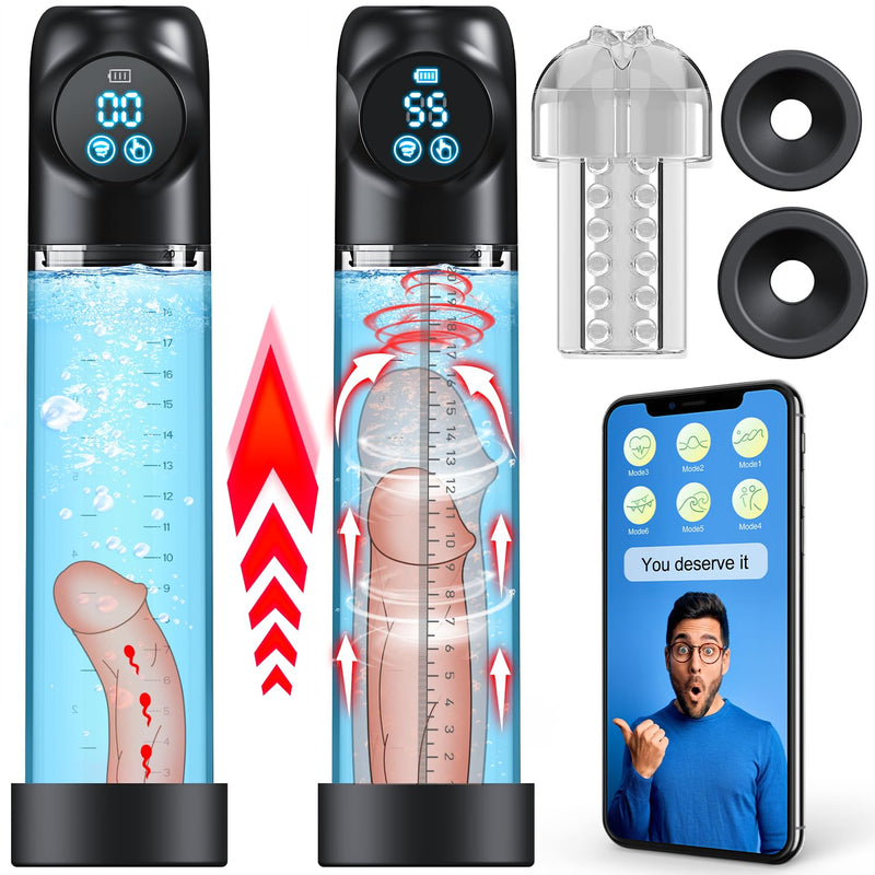 Penis Pump Sex Toys For Men - Electric Male Sex Toys Penis Extender With Diy App, Penis Pumps Enlarger, Dick Pussy Penile Cock Pump, Male Masturbator Adult Toys For Men Penis Extension