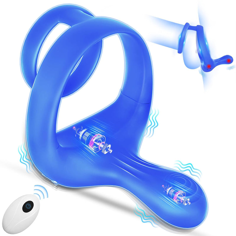 Couples Adult Sex Toy Remote Control Silicone Penis Ring 9 Vibrations