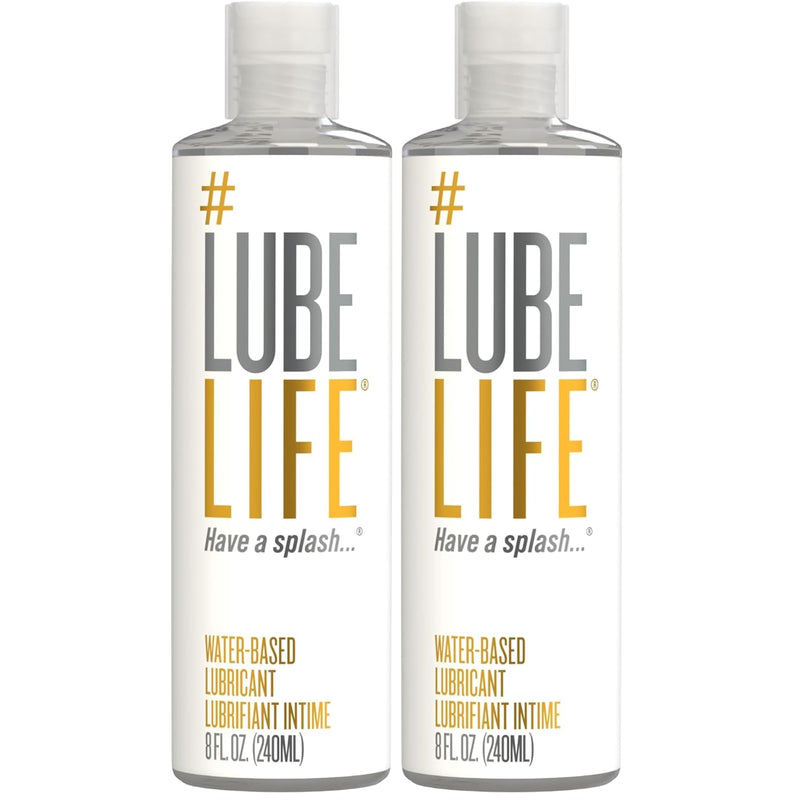 #Lubelife Water Based Personal Lubricant, 8 Oz Sex Lube For Men, Women & Couples (Pack Of 2)