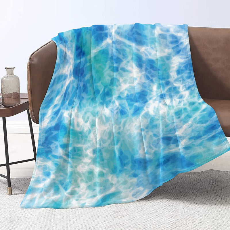 Blue Blanket, Fleece Throw Blanket Super Soft Lightweight Blanket For All Seas