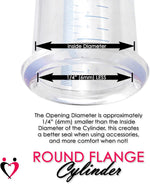 Penis Pump Vacuum Cylinder 2.125" x 9" Clear Acrylic Measurement Marks