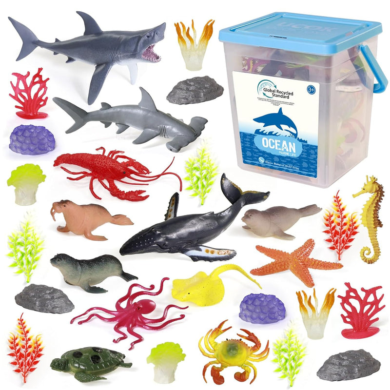 Ocean Sea Animal Figure Toys For Kids 3 5, Grs Friendly Recycled Realistic