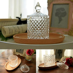 2 Pack Qtip Holder Thick Glass Apothecary Jars with Lid for Bathroom Decor, Clear Cotton Ball Storage Organizer for Cotton Swab, Cotton Rounds, Jewelry, Candy