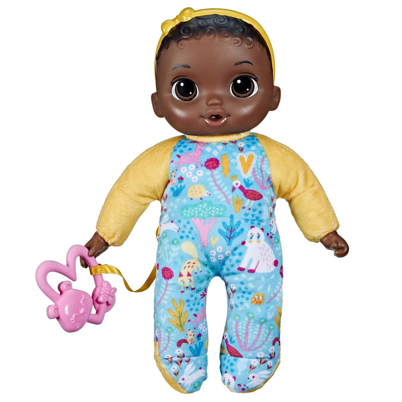 Baby Alive Soft ‘n Cute Doll, Black Hair, 11-Inch First Baby Doll Toy, Wash