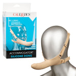 Accommodator Silicone Dong, 5.5 Inch Probe With Adjustable Head Strap Ivory - Se-1514-10-3