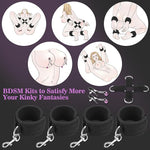 Inflatable BDSM Position Pillow with Toy Mount, Bondage Cuffs & Restraint Accessories