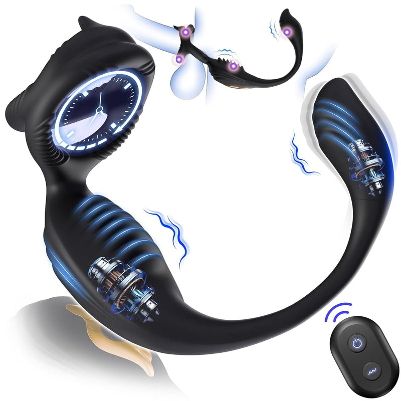 Vibrating Cock Ring Vibrator, 7 Vibration Male Sex Toys For Men Anal Vibrator With Bullet, Prostate Massager Adult Toy, Remote Control Penis Ring Vibrators Couple Sex Toys, Adult Toys For Men