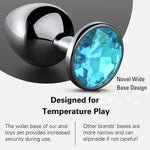 Anal Plug Beginner Set 4PCS Jewel Butt Plugs Training Kit for Couples