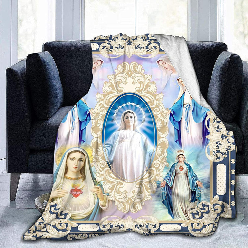 Ultra Soft Virgin Mary Blanket Lightweight Microfiber Our Lady Of Guadalupe Fl