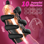 Male Sex Toys Penis Vibrator, Male Masturbator Sex Toys With 10 Vibrating Modes, Finger-Shaped Penis Trainer Extender & Prolong Endurance, Adult Sex Toy & Games For Men Women Couples