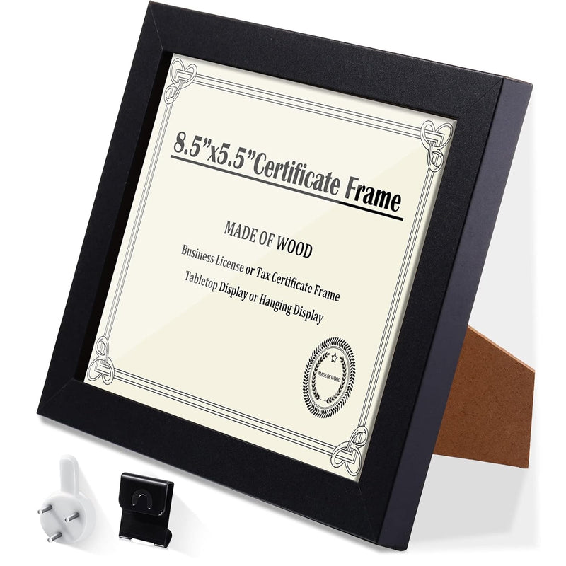 5.5 X 8.5 Inch Business License Frame Certificate Diploma Frame Document Wood