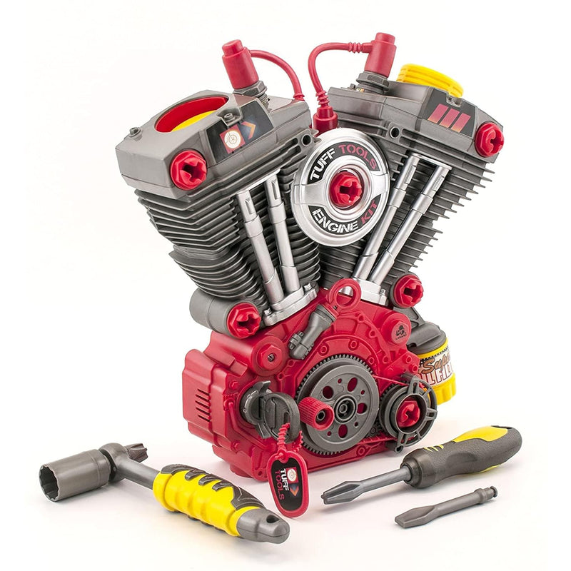 Tuff Tools: Engine Overhaul 25 Pc Playset, Lights & Sounds, Motorcycle Engine