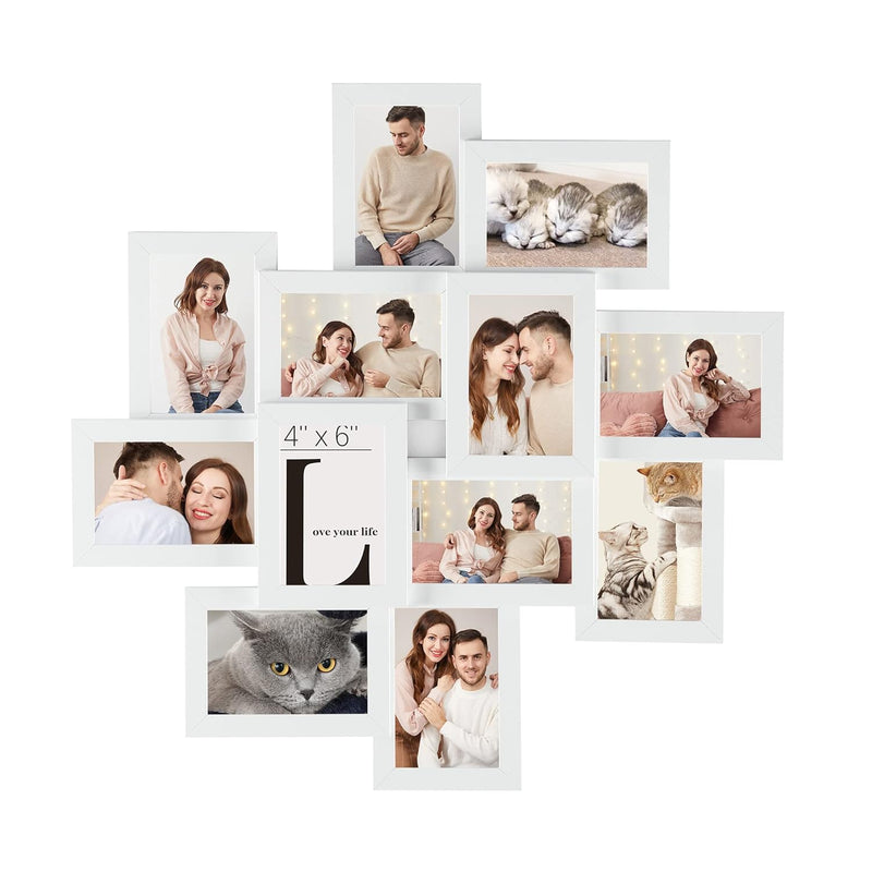 4X6 Collage Picture Frames, 12-Pack Picture Frames Collage For Wall Decor, Whi