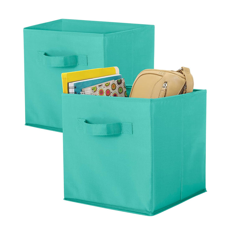 Set Of 2-10 X 10 X 10 Inches-Turquoise Collapsible Cubes