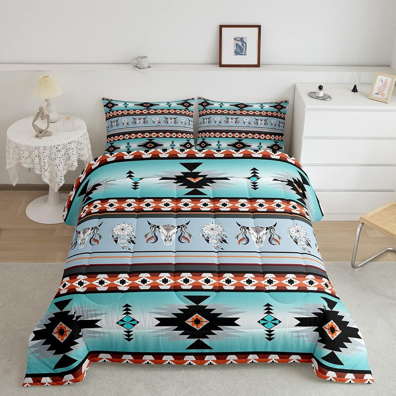 Western Boho Duvet Insert Twin,Cow Dream Catcher Comforter Set Southwestern Be