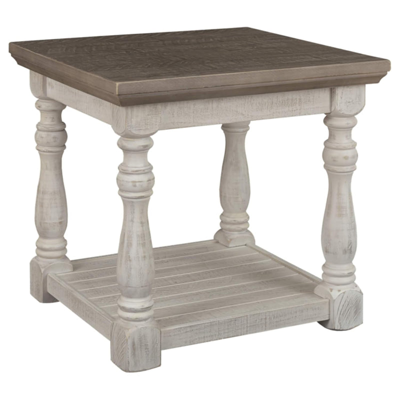Signature Design By Ashley Havalance Farmhouse Square End Table With Floor She