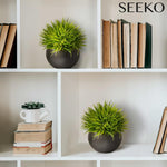 Artificial Plants for Office Décor, Desk Plant Decor, Office Desk Decor, Bathroom Shelf Decor - Masculine Home Decor, Mini Faux Plants Indoor, Small Fake Plant Greenery (2 Pack)