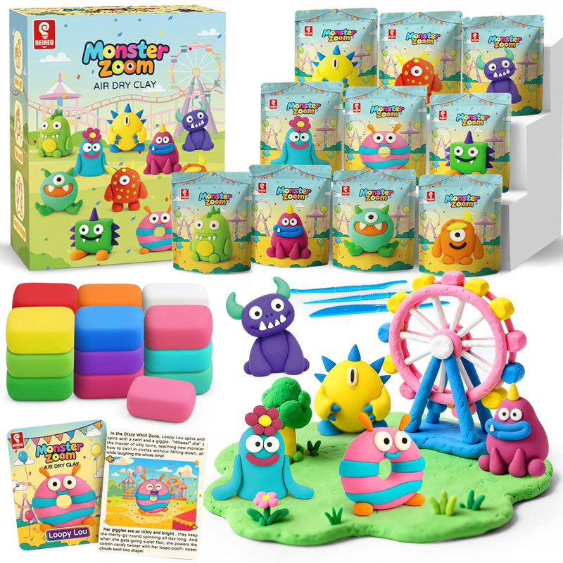 Monster Air Dry Clay Kits for Kids