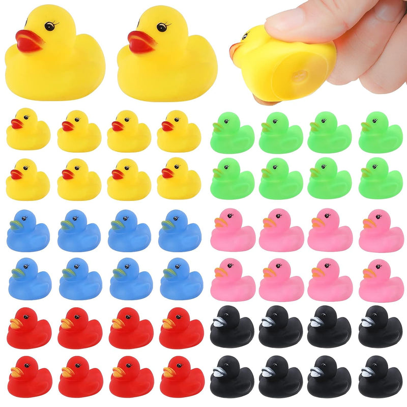 Rubber Duck Bath Toys 50Pcs Mini Ducks Bulk For Kids Baby Shower Birthday P