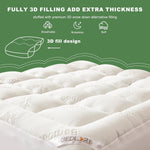 Queen Mattress Topper Viscose Derived from Bamboo, Thick Pillow Top Mattress Pad with Stretchable Pockets for 6-18 inches Mattress, Soft Breathable Mattress Topper for Back Pain Relief