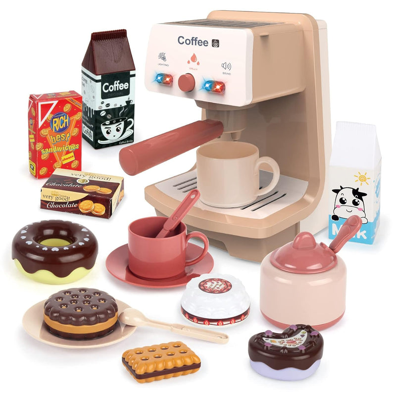 Kids Coffee Maker Toy Espresso Machine Playset Toy Coffee Maker Set With Reali