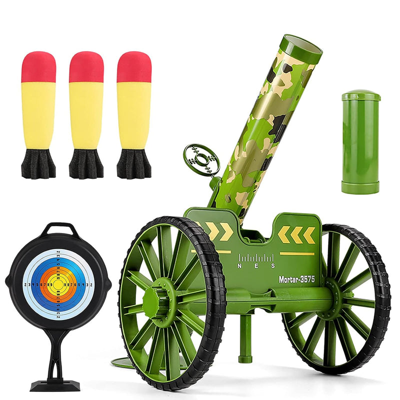 Mortar Launcher Toy Set, Push Tires Military Blaster Toys, Shooting Toy Tactic