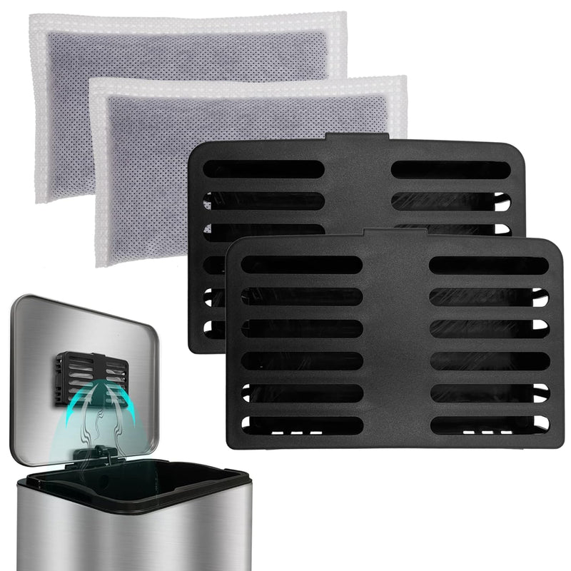 Trash Can Deodorizer Kit Stick-On Activated Carbon Odor Eliminator For Large Tra