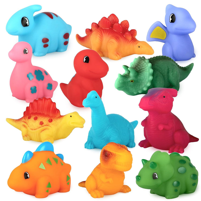 12Pcs No Hole Dinosaur Bath Toys For Toddlers 1 3, Mold Free Baby Bathtub P