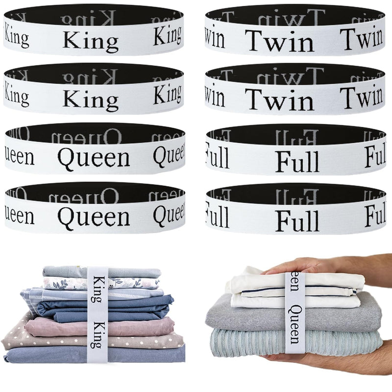 8 Pieces Bed Sheet Organizer Bands, Elastic Bed Sheet Straps Organizer And Sto