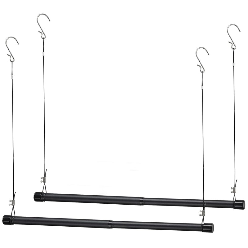 Hanging Closet Rod,15-25 Inch Adjustable Closet Hanging Organizer,35 Inch Height