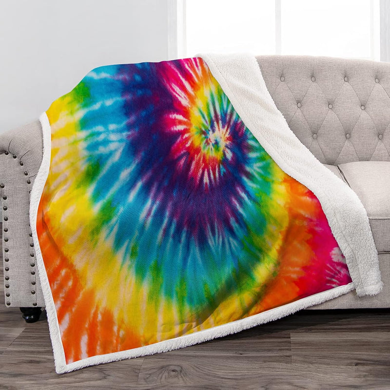 Tie Dye Blanket Gifts For Women - Unique Rainbow Presents For Girls Sister Chr