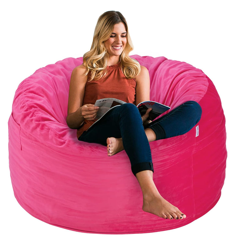 Bean Bag Chair 3Ft Luxurious Velvet Ultra Soft Fur With High-Rebound Memory Fo