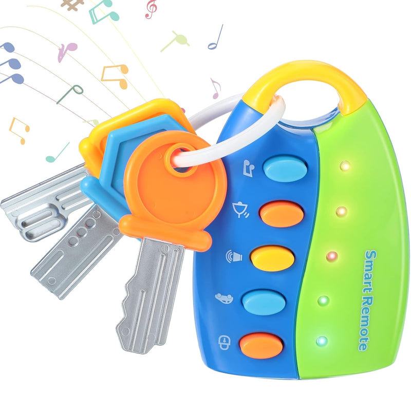 Skylety Musical Smart Remote Key Toy Fake Car Toy Keys with Sound and Light