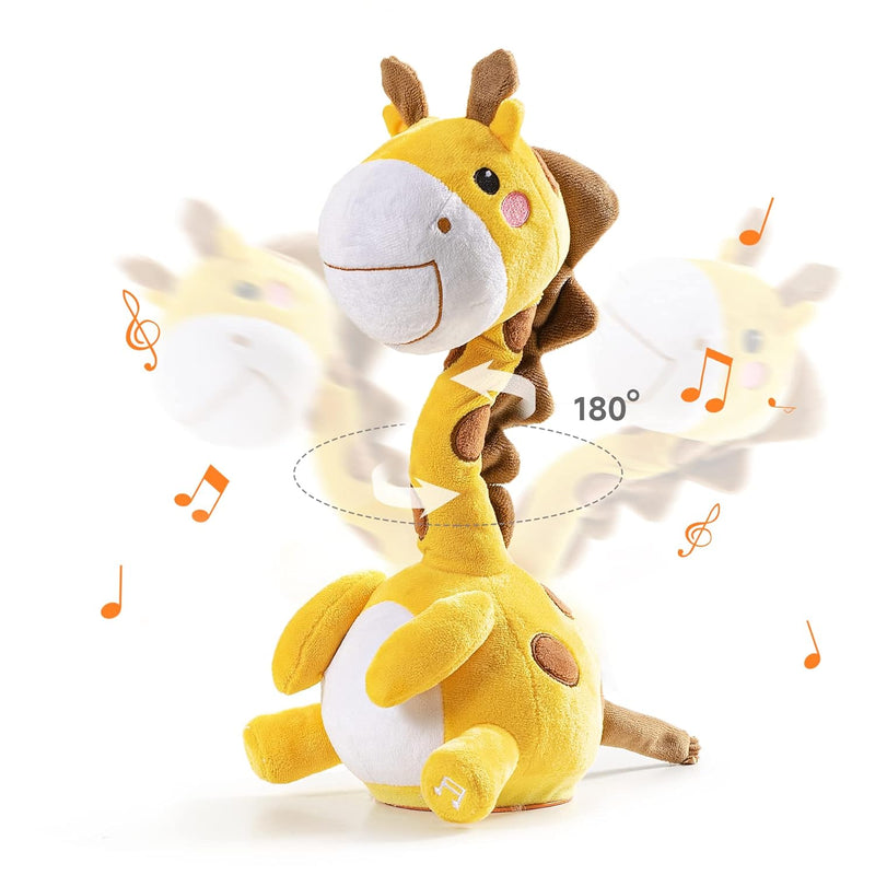Dancing Talking Giraffe Toy, Mimicking Twisting Electronic Soft Plush Giraf