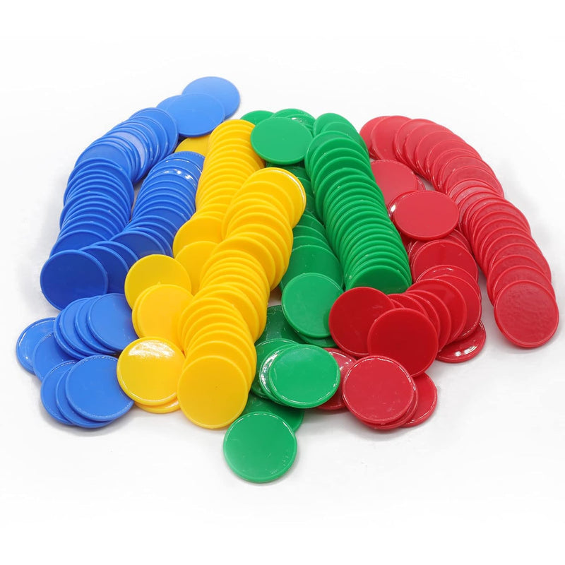 Set Of 100 Opaque Plastic Learning Counters Mini Poker Chips Game Tokens Wi
