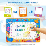 Reusable Water Doodle Mat for Kids with Drawing Pens and Templates