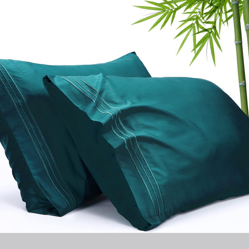 Bamboo Pillow Cases 2 Pack King Size, Cooling Pillowcase For Sleeping, Cool An