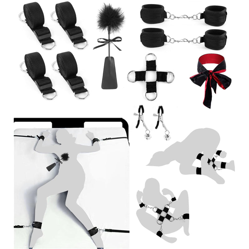 Sex Bondage Restraints Bdsm Toys Set 13Pcs, Bed Restraints Bdsm Kit In BlessMyBucket Sex Bondage Restraints Bdsm Toys Set 13Pcs, Bed Restraints Bdsm Kit In BlessMyBucket