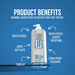 Lubelife 3X Anal Lubricant, Thicker Water-Based Lube For Men, Women And Couples, Extra Protection, Non-Sticky, Smooth Glide, 32 Fl Oz