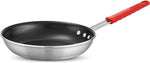 Professional 10-Inch Non Stick Frying Pan, Heavy-Gauge Aluminum Skillet with Reinforced Nonstick Coating, Red Handle, Dishwasher and Oven Safe