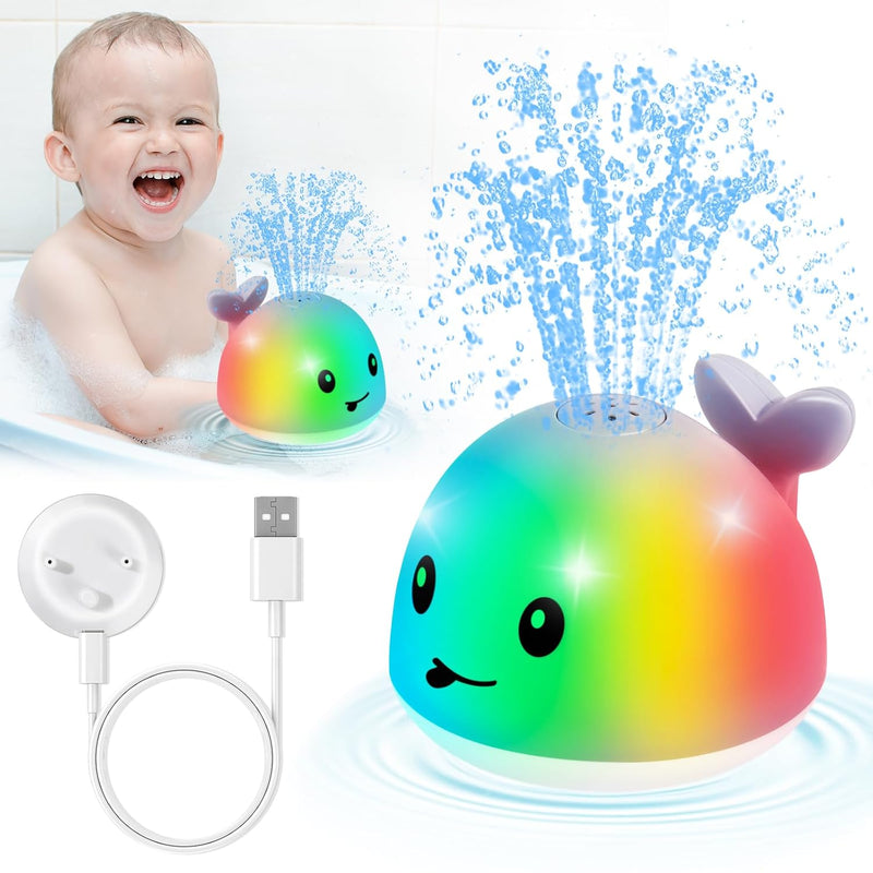 2024 Upgraded Baby Whale Bath Toy With Charging Dock, Bath Toys For Toddler