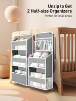 6-Shelf Detachable Over The Door Organizer - Heavy-Duty 44lb Capacity Bathroom Closet Organizers and Storage - Versatile Toy Storage Organizer for Baby Essentials Stuffed Animal Storage