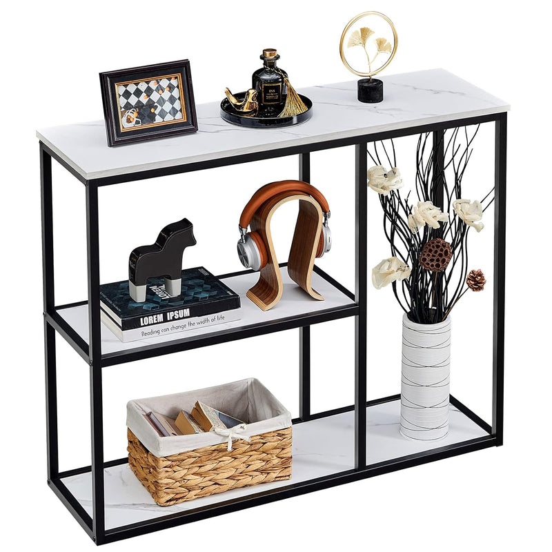 Console Table, 12 Inch Narrow Entryway Table For Living Room, 40 Inch Modern I