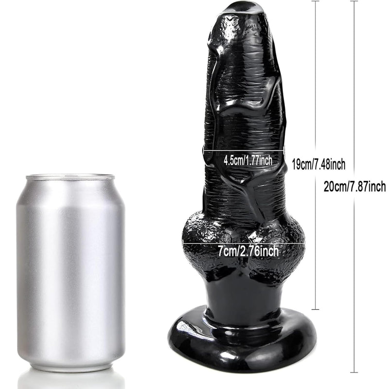 Realistic Knot Dog Dildo With Strong Suction Cup - 7.87 Inch G-Spot Animal Dildo Massager - Anal Trainer Prostate Massage Adult Sex Toy For Men Women